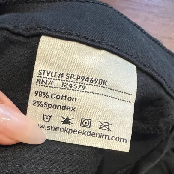 Sneak Peek Black Fringed straight leg Jeans, very soft. - Picture 9 of 10